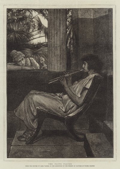 Der Flötenspieler von Lawrence Alma Tadema